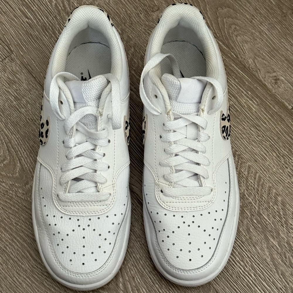 Nike White Sneakers with Textured Accents